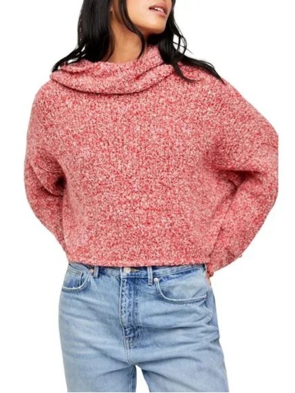 Free People Rose Marled Cowl Neck Sweater